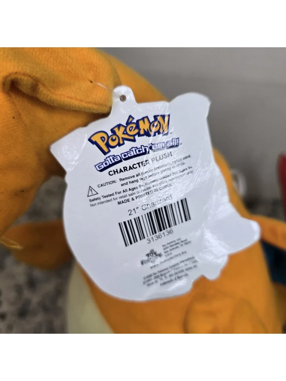 Pokemon CHARIZARD Character Plush Toy Factory 2020 Nintendo Rare 21” W/Tag